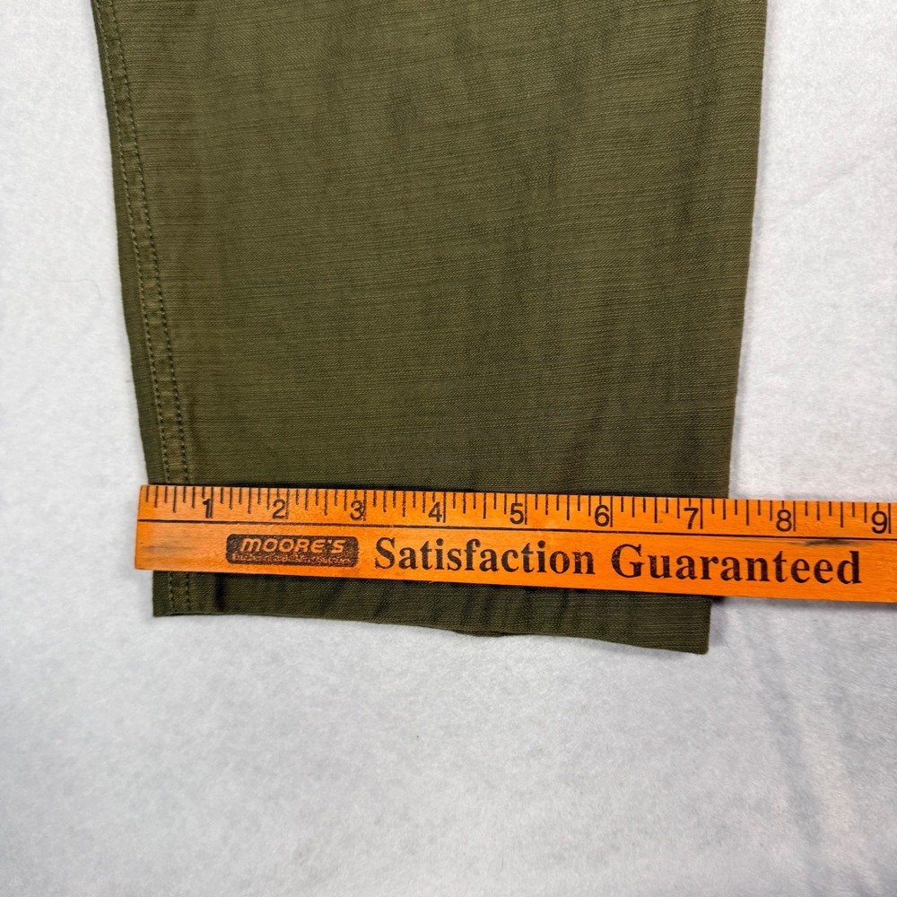 Outerknown Cargo Fatigue Pants Mens 32x26 Olive Green Organic Cotton Ripstop - Picture 9 of 13